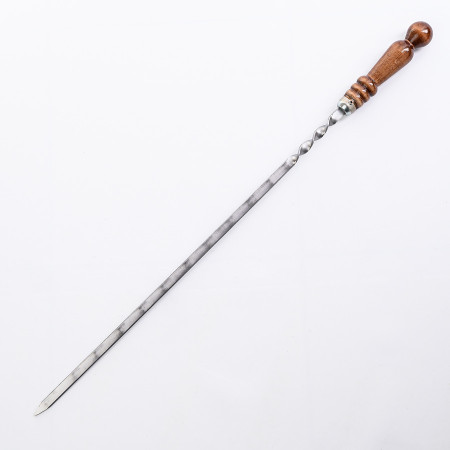 Stainless skewer 670*12*3 mm with wooden handle в Санкт-Петербурге