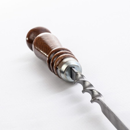 Stainless skewer 620*12*3 mm with wooden handle в Санкт-Петербурге