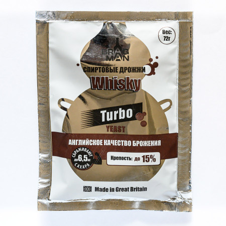 Turbo yeast alcohol BragMan "Whisky TURBO" (72 gr) в Санкт-Петербурге