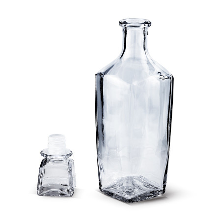Бутылка (штоф) "Элегант" стеклянная 0,5 литра с пробкой  в Санкт-Петербурге