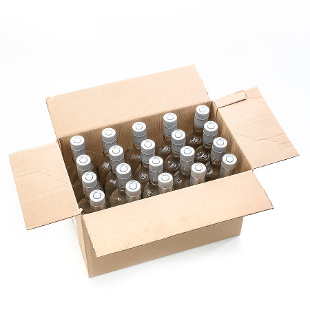 20 бутылок "Фляжка" 0,5 л с пробками гуала в коробке в Санкт-Петербурге