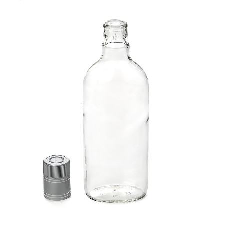 Бутылка "Фляжка" 0,5 литра с пробкой гуала в Санкт-Петербурге
